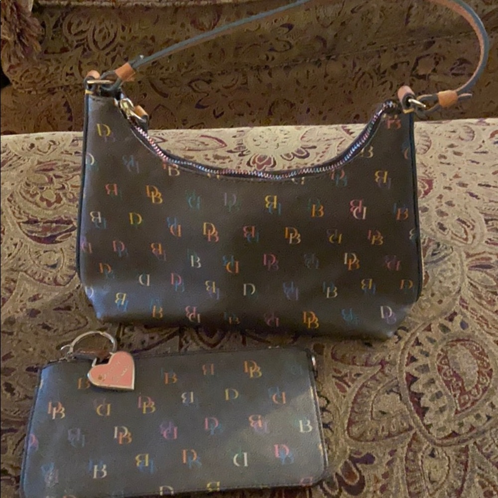 Dooney & Bourke Rainbow Monogram Handbag & wallet